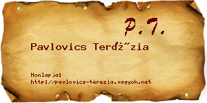 Pavlovics Terézia névjegykártya