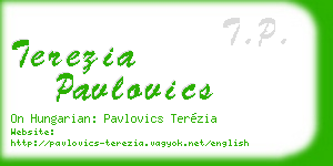 terezia pavlovics business card