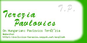 terezia pavlovics business card